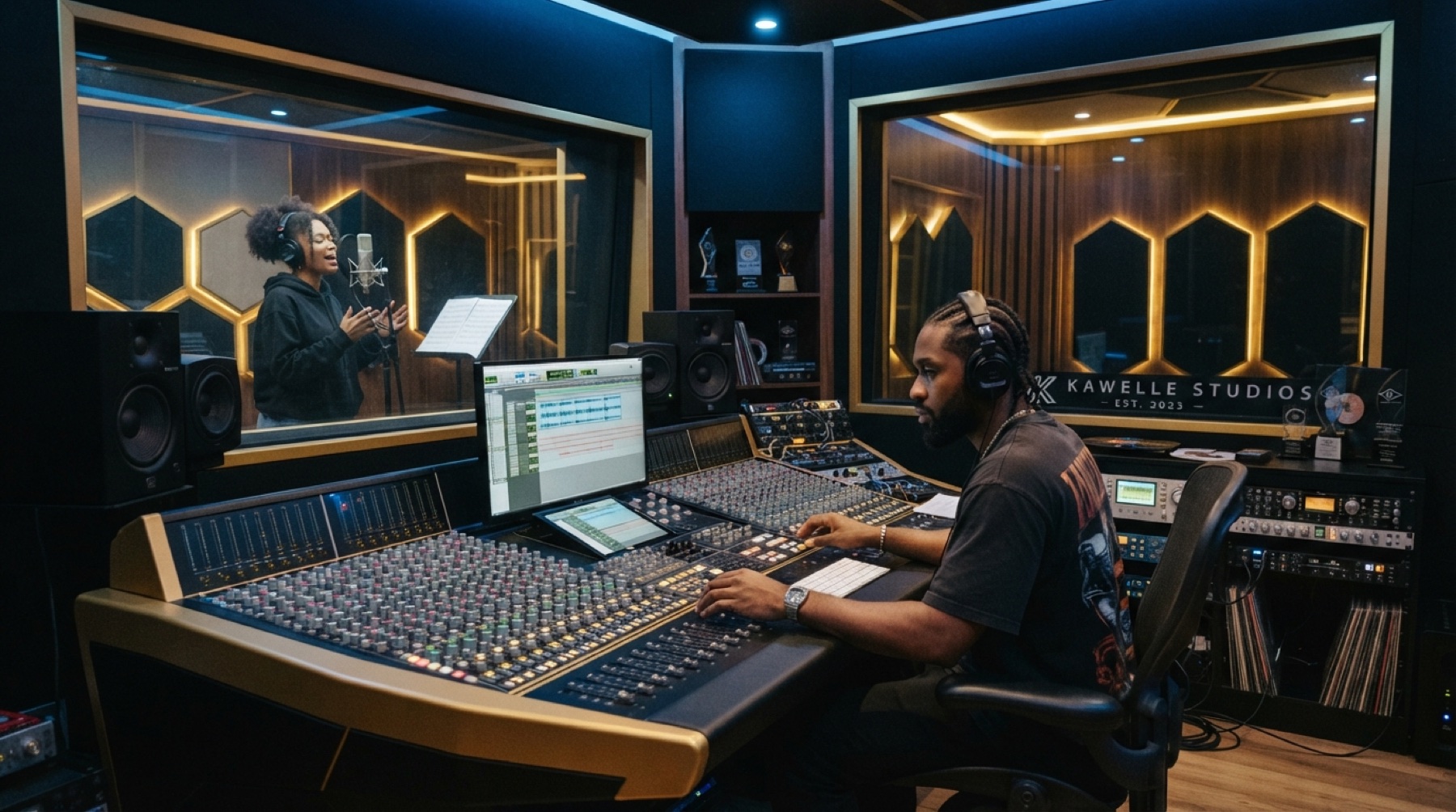 Crown Studio recording session