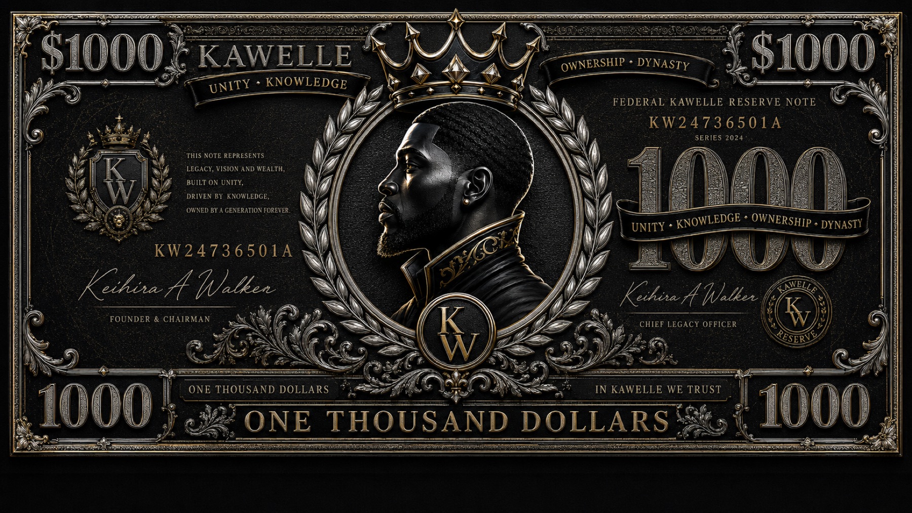 Keihira Black Money 1000 bill